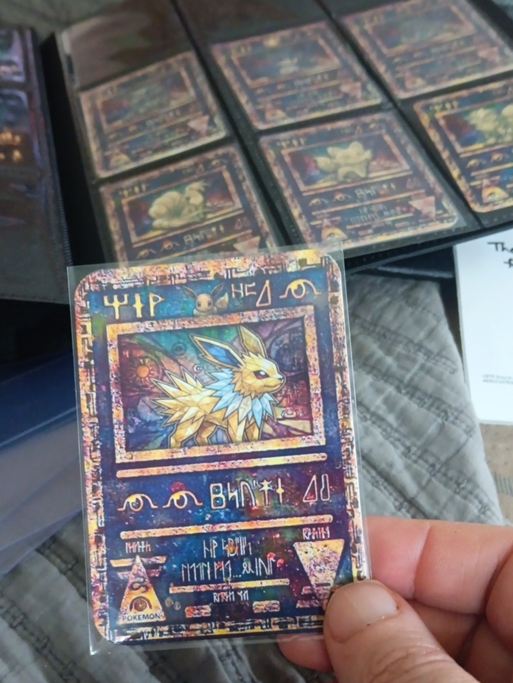 PokΓ©mon Home Art Jolteon Decorative Card Print - Multicolor